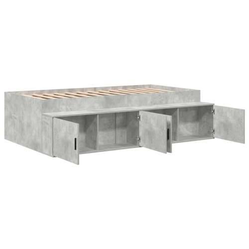 Skladišna krevetna konstrukcija Kontrastno siva 90x190 cm Cijena