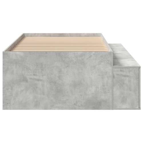 Skladišna krevetna konstrukcija Kontrastno siva 90x190 cm Cijena