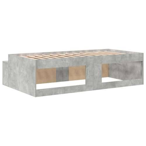 Skladišna krevetna konstrukcija Kontrastno siva 90x190 cm Cijena