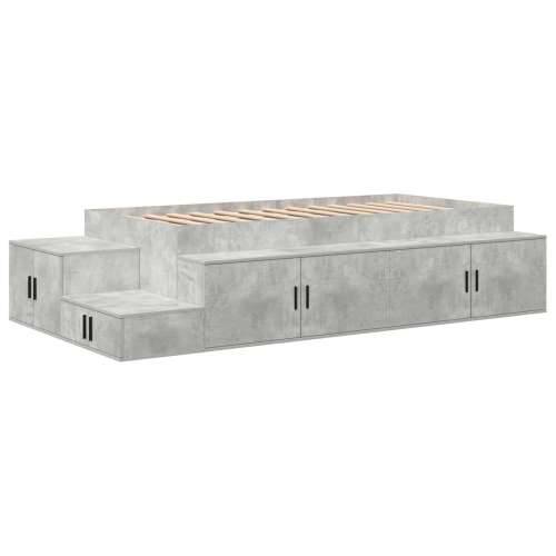 Krevet s ladicama sivi beton 100x200 cm Cijena