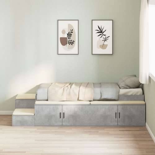 Krevetna konstrukcija Betonska siva 90x200 cm Cijena