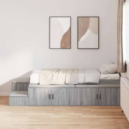 Krevetna okvira za pohranu Siva Sonoma 80x200 cm Cijena