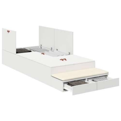 Krevet s prostorom za pohranu Bijela 80x200 cm Cijena