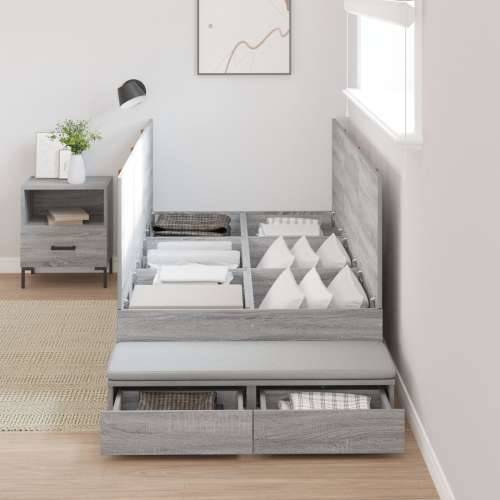 krevet s prostorom za pohranu siva sonoma 80x200 cm Cijena
