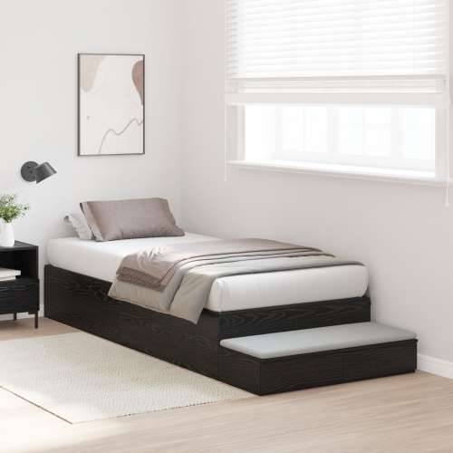 Krevet s prostorom za pohranu Crni hrast 90x200 cm Cijena