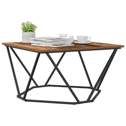 Stolić za kavu od starog drva 80x80x45 cm od inženjerske drvene masive Cijena