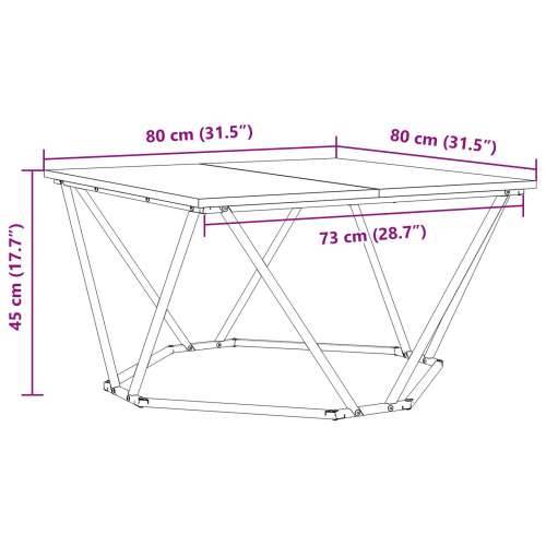 stolić za kavu od hrasta 80x80x45 cm Cijena