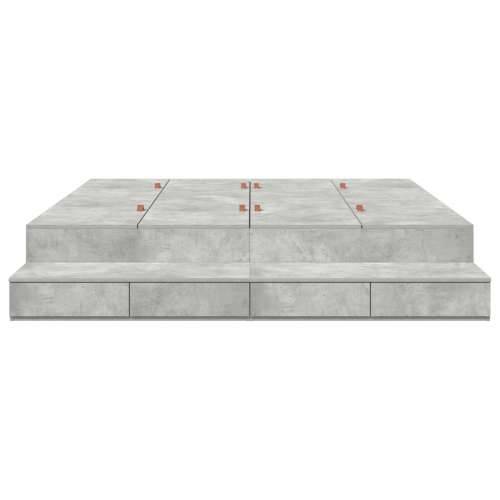 Krevet s prostorom za odlaganje Betonski sivi 200x200 cm Cijena
