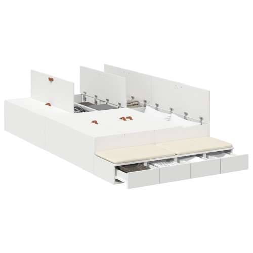 bijeli krevet s prostorom za pohranu 120x200 cm Cijena
