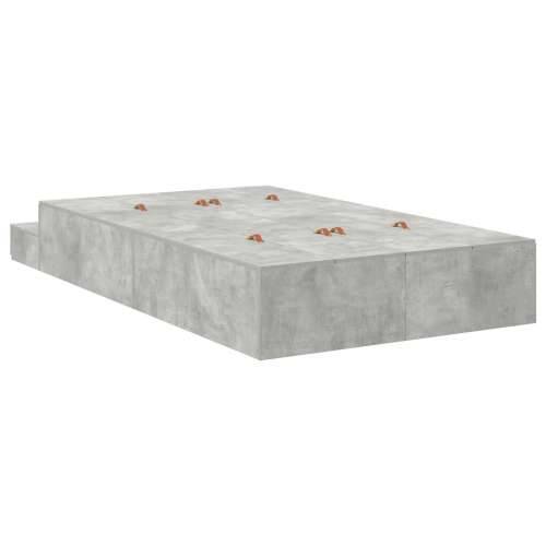 Krevet s prostorom za pohranu Sivi beton 120x200 cm Cijena