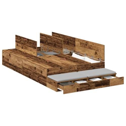 krevet s prostorom za pohranu Staro drvo 120x200 cm Cijena