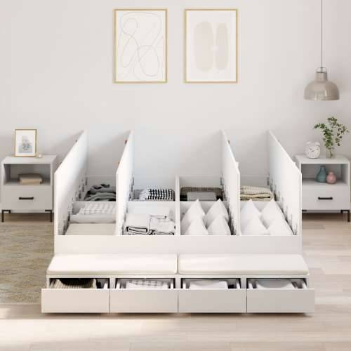 krevet s prostorom za pohranu bijeli 140x200 cm Cijena