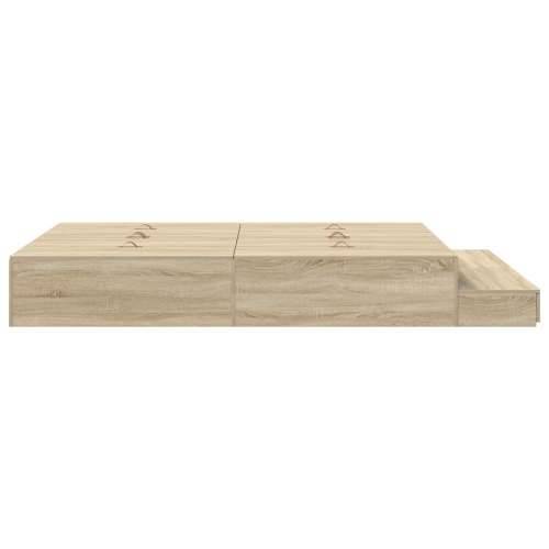 krevet s prostorom za pohranu sivi hrast 140x200 cm Cijena