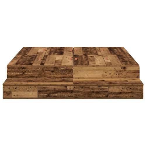 Okvir kreveta za pohranu Stari drvo 150x200 cm Cijena