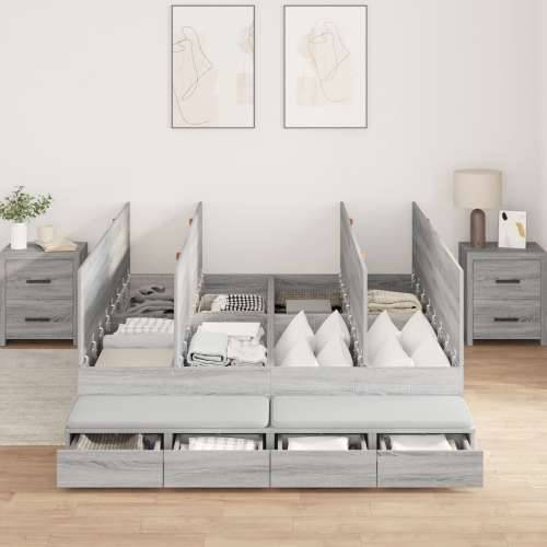 Krevet s prostorom za pohranu Siva Sonoma 160x200 cm Cijena