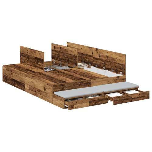 Krevet s prostorom za pohranu od Starog drva 160x200 cm Cijena