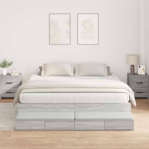 Krevet s prostorom za pohranu Siva Sonoma 180x200 cm Cijena