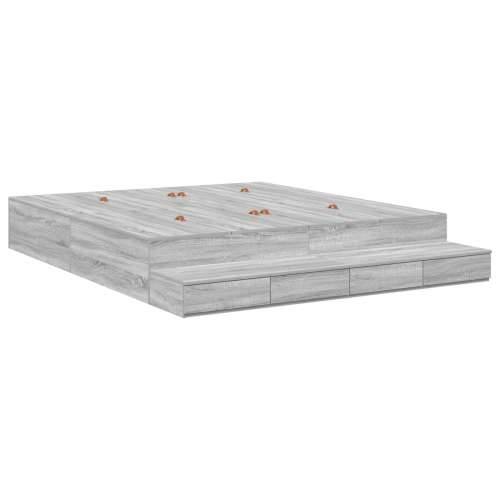Krevet s prostorom za pohranu Siva Sonoma 180x200 cm Cijena