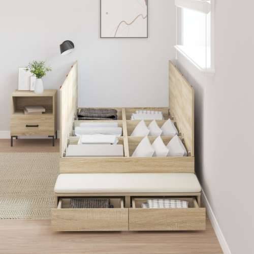 Krevet Frame za Pohranu Sonoma Oak 90x190 cm Cijena