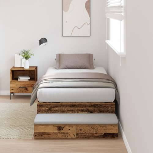 Krevet s prostorom za pohranu Stari drvo 90x190 cm Cijena