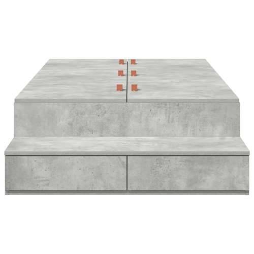Okvir kreveta za pohranu Sivi beton 75x190 cm Cijena