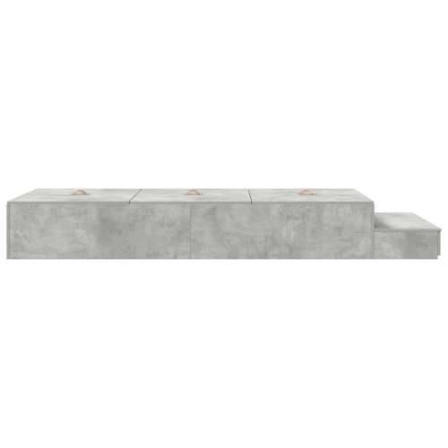 Okvir kreveta za pohranu Sivi beton 75x190 cm Cijena