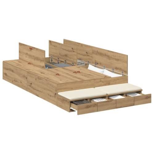 Krevet s prostorom za pohranu Artisan Oak 120x190 cm Cijena