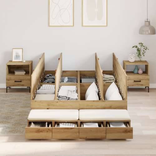 Krevet s prostorom za pohranu Artisan Oak 120x190 cm Cijena
