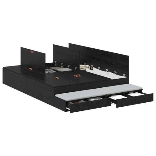 Krevet s prostorom za pohranu Crna hrasta 140x190 cm Cijena