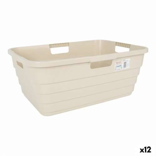 Košara za Rublje Tontarelli Maya Bež Plastika 54,5 x 37,5 x 22 cm (12 kom.) Cijena