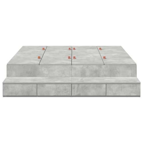 Okvir kreveta za pohranu Beton sivo 140x190 cm Cijena
