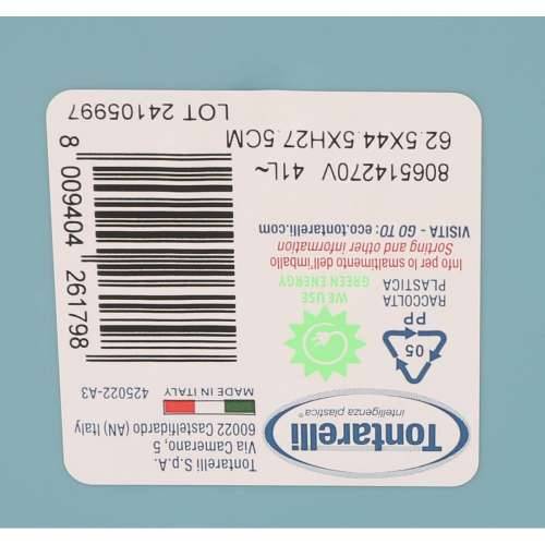 Košara za Rublje Tontarelli Cover line Plava Plastika 62,5 x 44,5 x 27,5 cm (12 kom.) Cijena