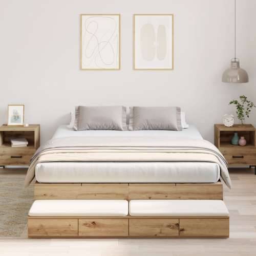 Krevetna rama za pohranu Artisan Oak 140x190 cm Cijena