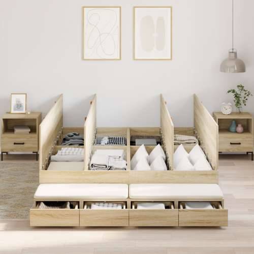 Krevet za pohranu Sonoma hrast 135x190 cm Cijena