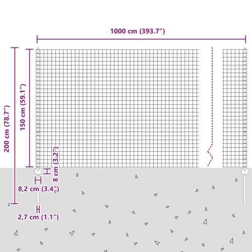 Euro Ograda s 5 U Stuba Zelena 1.5x10 m Čelik Cijena