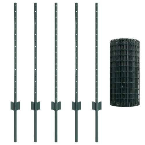 set ograde za vrt Set od 2 Zelena Čelik 10 x 0.8 m Izdržljivo Cijena