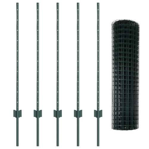 Set ograde za vrt Set od 2 Zeleni Čelik obložen PVC-om 10 x 1 m Cijena