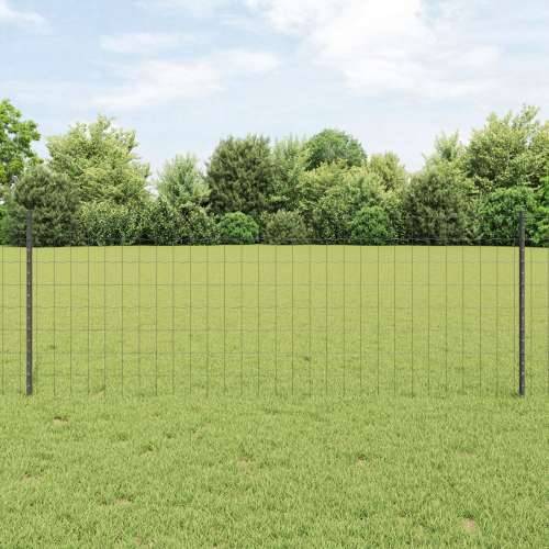 Euro ograda s 5 postova Siva 0.8x10 m Čelik Cijena