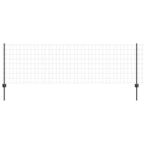 Euro ograda s 5 postova Siva 0.8x10 m Čelik Cijena