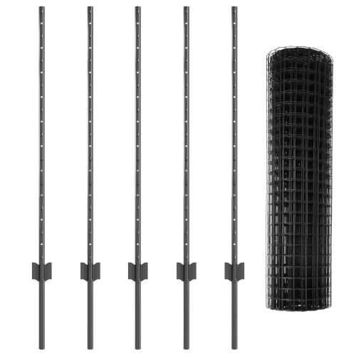 Set ograde za vrt Set od 2 Sivo Čelik obložen prahom 10 x 1 m Cijena
