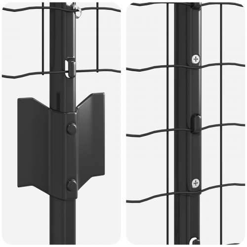 Set ograde za vrt Set od 2 Sivo Čelik obložen prahom 10 x 1 m Cijena
