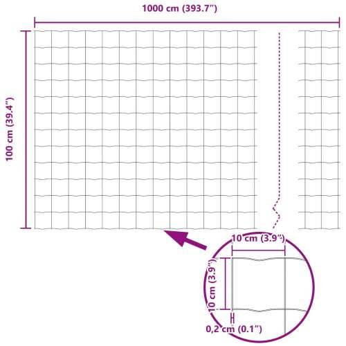 Set ograde za vrt Set od 2 Sivo Čelik obložen prahom 10 x 1 m Cijena