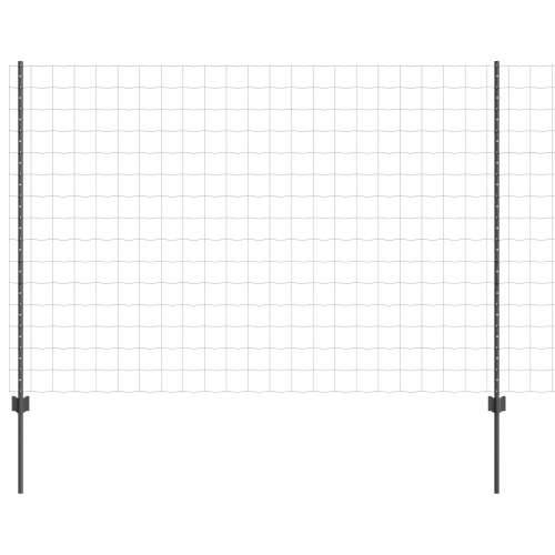 Euro ograda s 10 postova siva 1.5x10 m čelik Cijena
