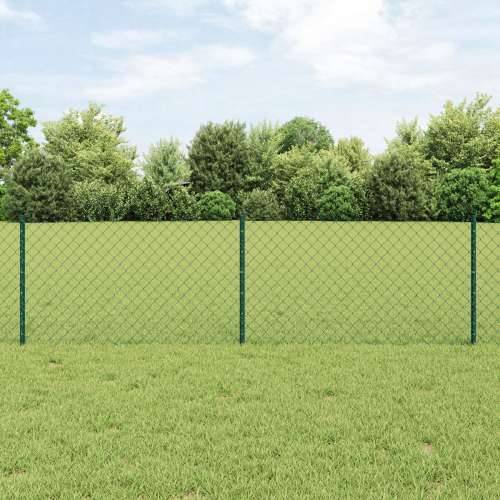 Ograda od lančane veze s 10 U stupova Zelena 0.6x10 m Čelik Cijena