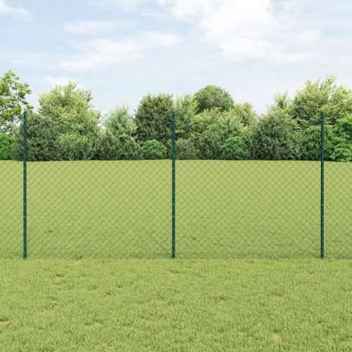 ograda od lanca s 10 U stupova Zeleni 1,2x10 m čelik Cijena