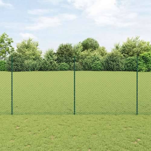 Ograda od lančanih veza s 10 U stupovima Zelena 1.4x10 m Čelik Cijena
