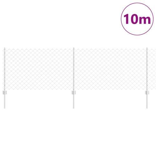 Ograda od lančanih linkova s 10 U postova srebrna 0.8x10 m čelik Cijena