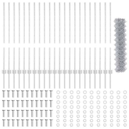 Set vrtnih ograda Set od 2 Galvanizirani čelik 25 x 1 m Trajna Cijena