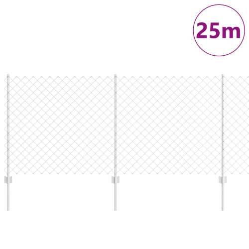 Set vrtnih ograda Set od 2 Galvanizirani čelik 25 x 1 m Trajna Cijena