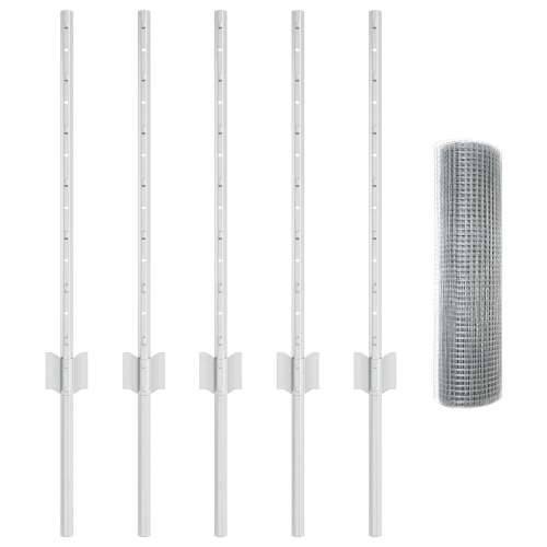 set ograde za baštu set od 2 galvanizirana čelika 10 x 0.5 m Cijena